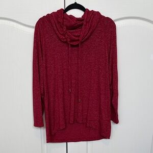 Calvin Klein Marled Red Knit Top